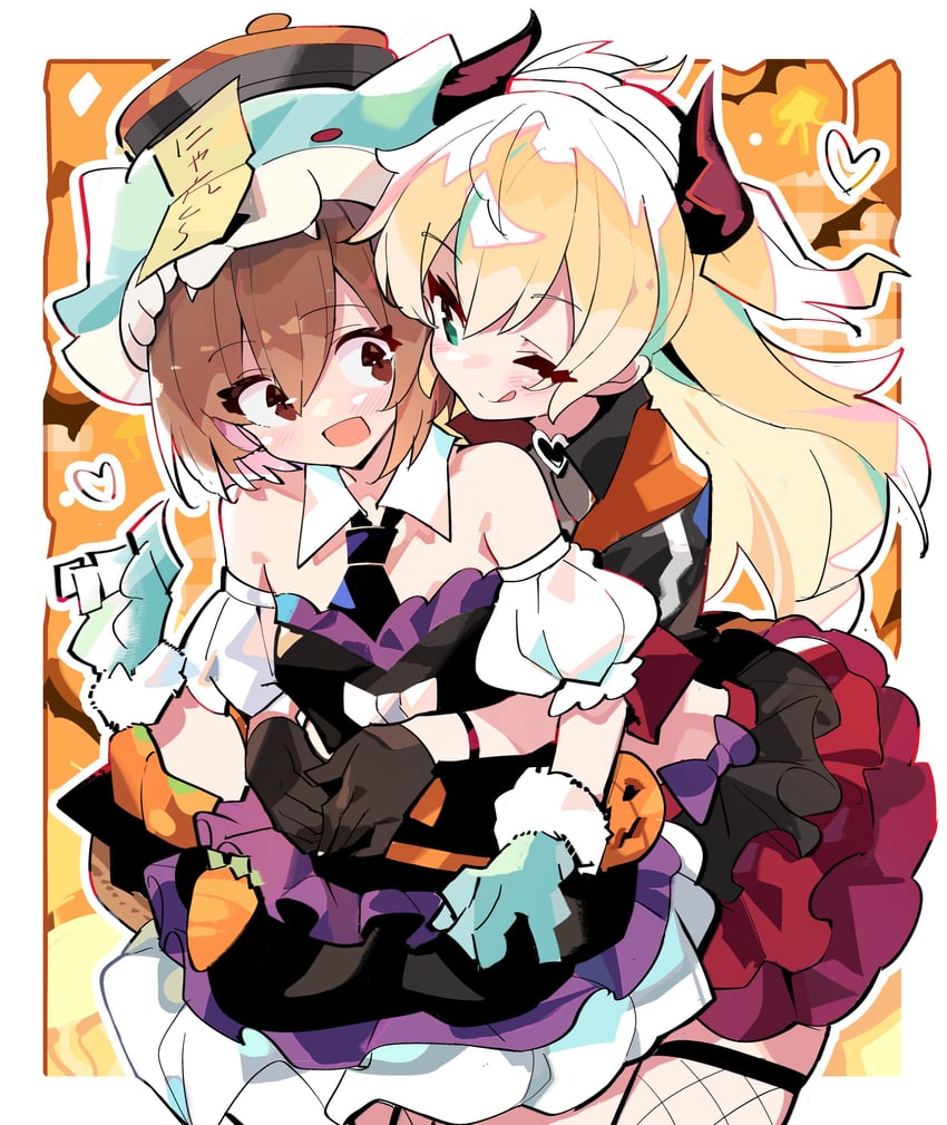 yamanouchi kano and kouzuki mahiru (yoru no kurage wa oyogenai) drawn by zhanzhangzlw