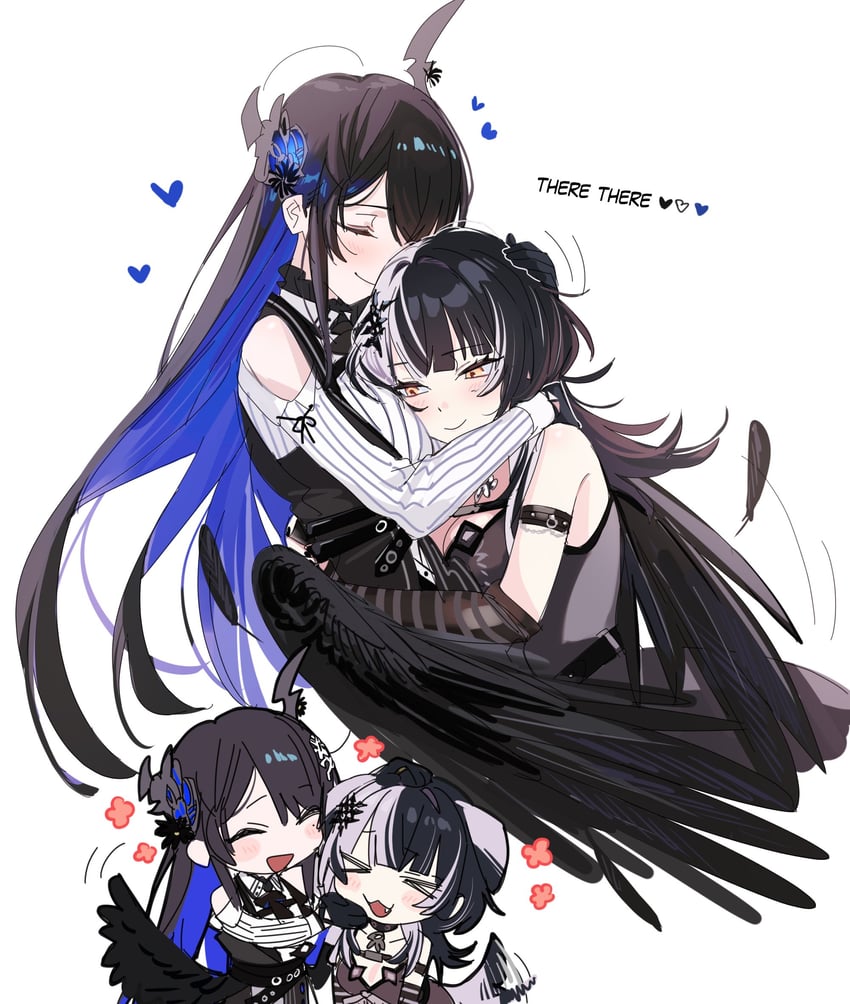 shiori novella and nerissa ravencroft (hololive and 1 more) drawn by yomosaka