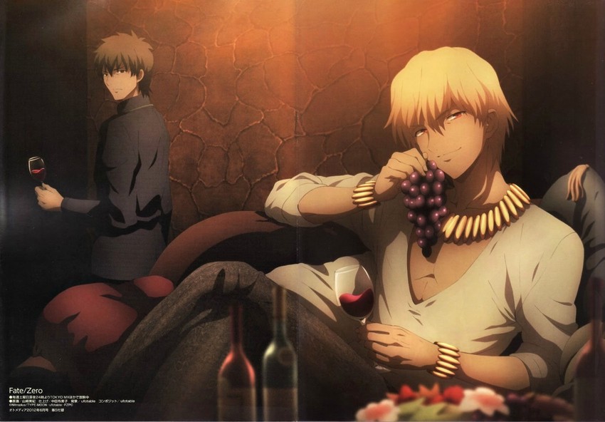 kotomine kirei and gilgamesh (fate and 1 more) drawn by nakada_fumiko and yamazaki_miki
