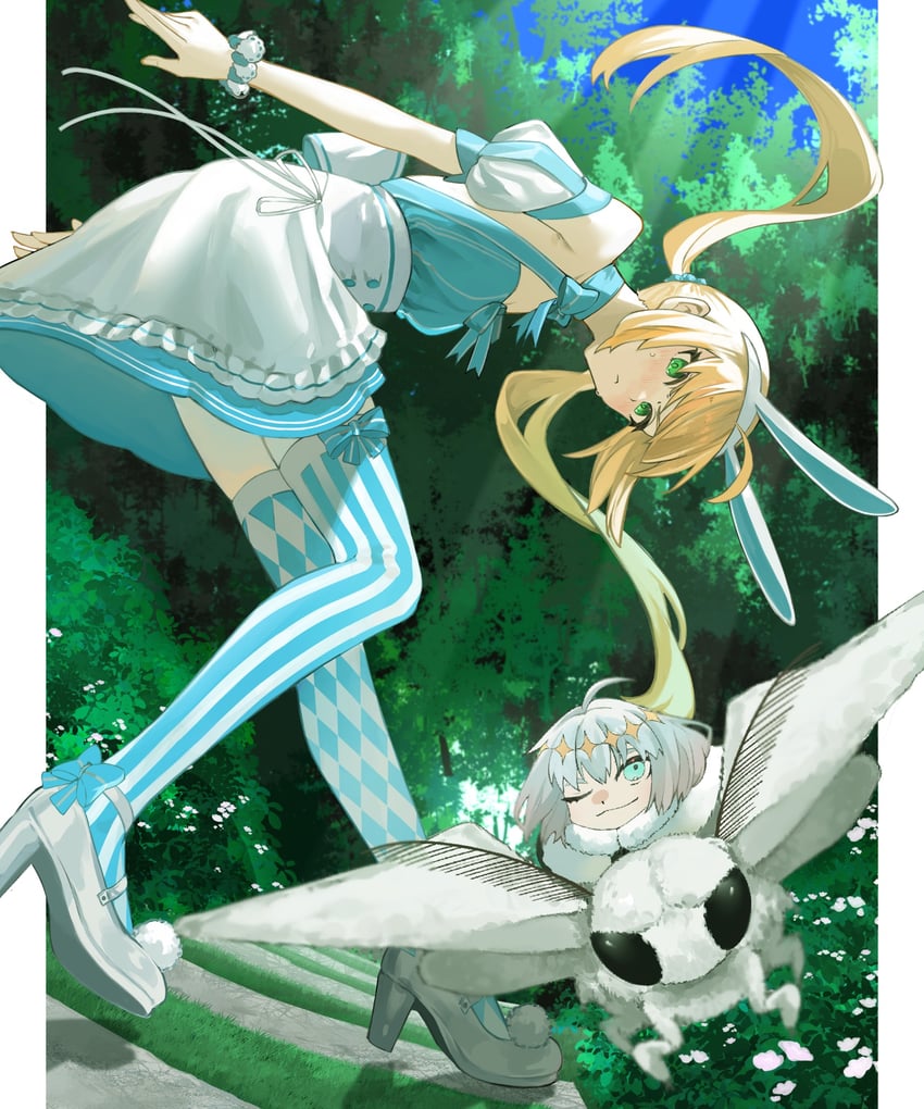 artoria pendragon, artoria caster, oberon, and blanca (fate and 1 more) drawn by omame_korokor
