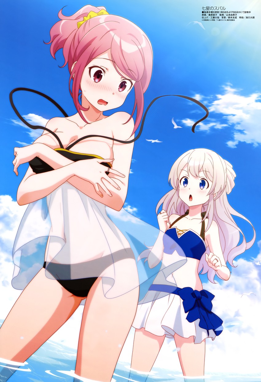 usui satsuki and kuga asahi (megami magazine and 1 more) drawn by kuwabara_naoko