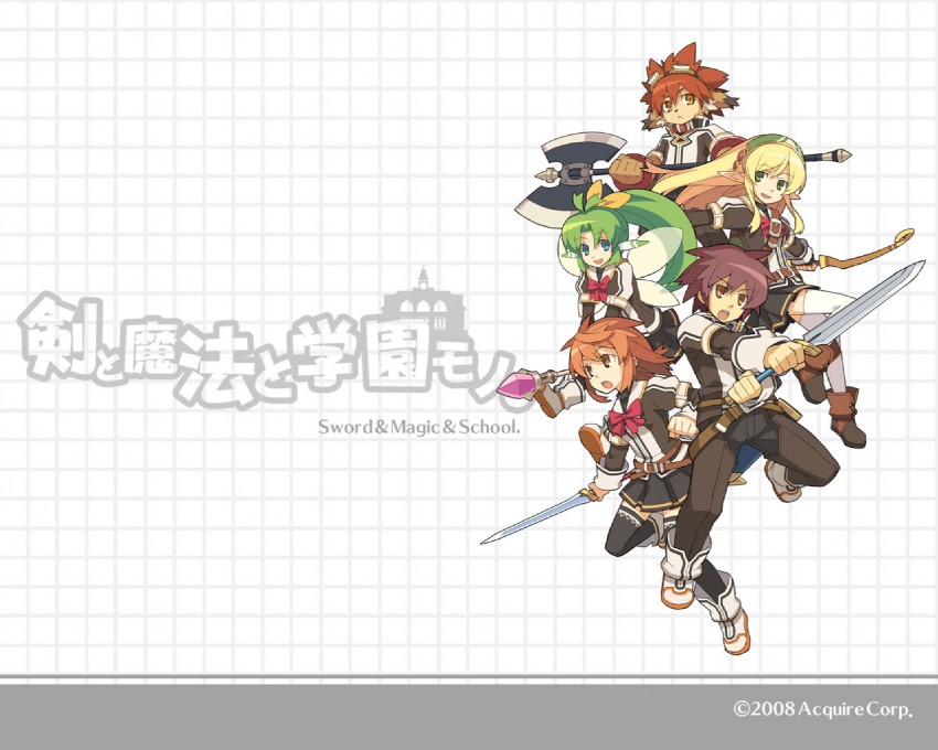 human, dwarf, fairy, and elf (ken to mahou to gakuen mono)