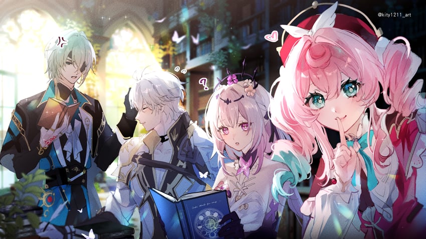 phainon, castorice, anaxa, and hyacine (honkai and 1 more) drawn by kity1211_tetsu