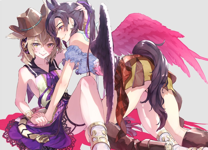 toyosatomimi no miko and kurokoma saki (touhou) drawn by syuri22