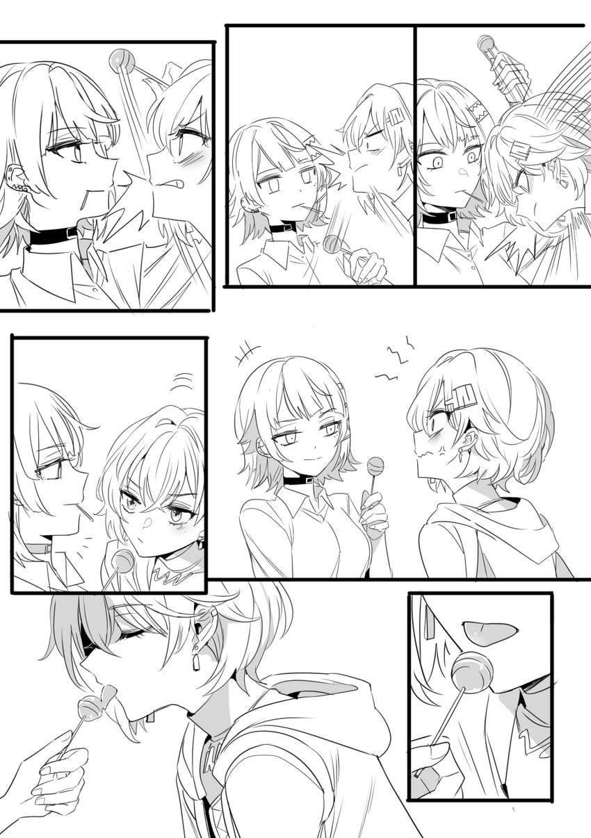 ellen joe and belle (zenless zone zero) drawn by kuma_(bloodycolor)