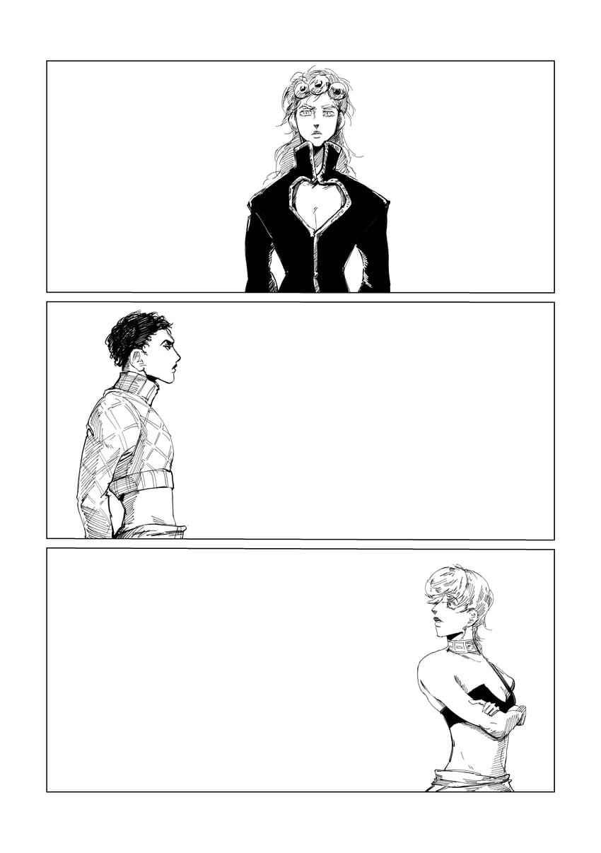 giorno giovanna, guido mista, and trish una (jojo no kimyou na bouken and 1 more) drawn by kimeohandream