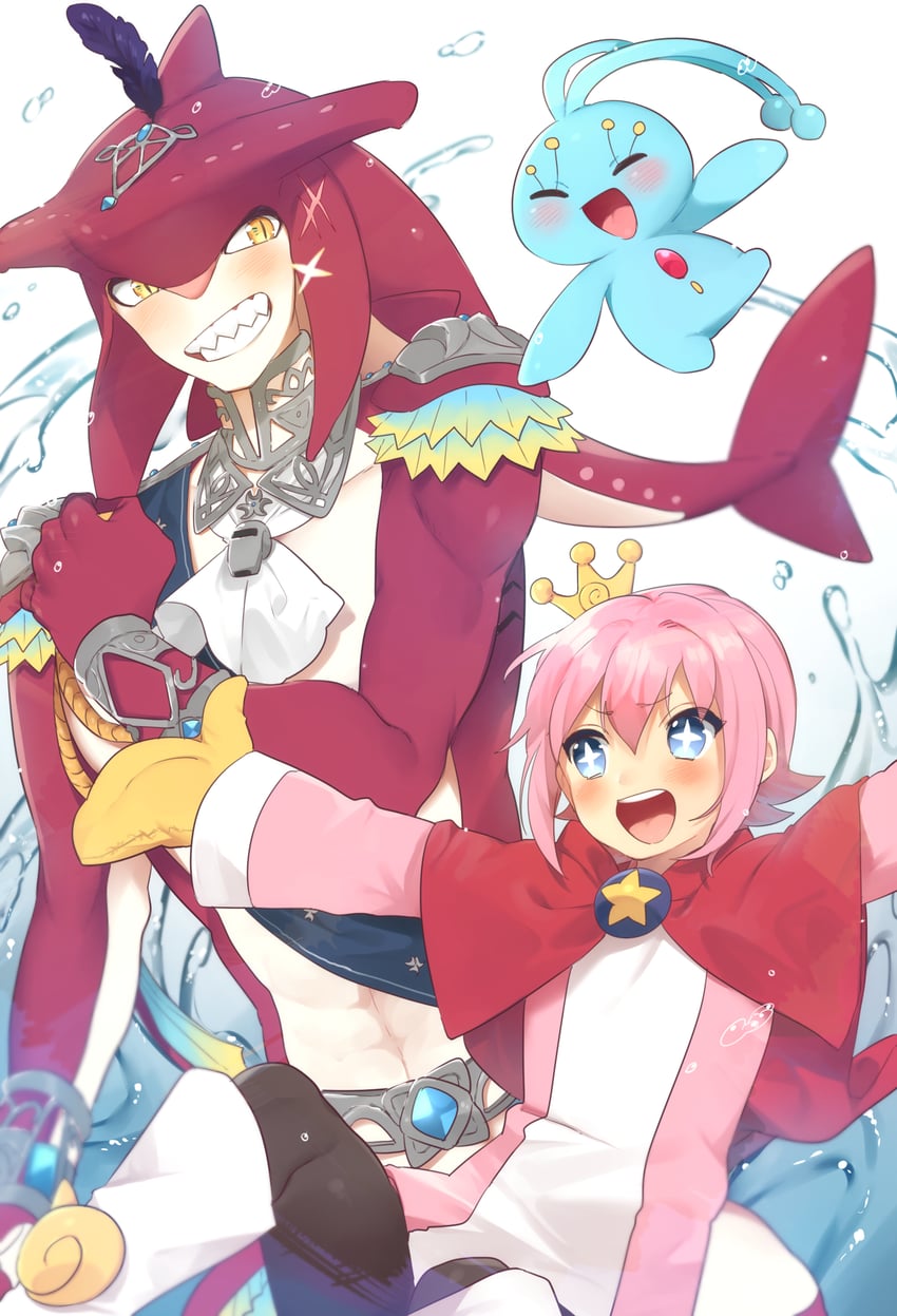 sidon, manaphy, ocean prince, and salde canarl shellbrick iii (pokemon and 4 more) drawn by ttanuu.