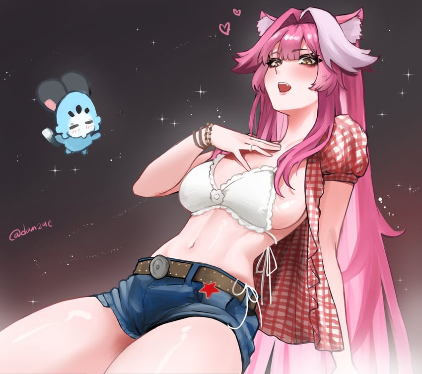 raora panthera, chattino, and kwon eun-bi (hololive and 1 more) drawn by adammaarr