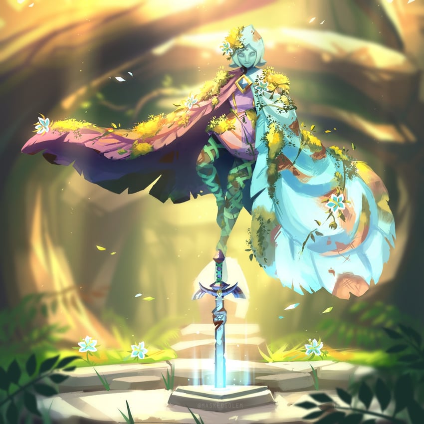 fi (the legend of zelda and 2 more) drawn by maskedgolem