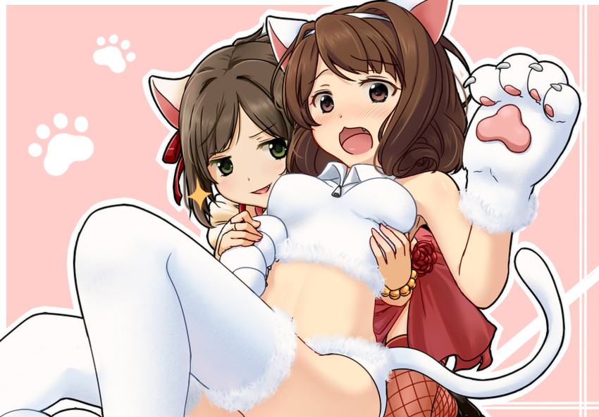 maekawa miku and nagatomi hasumi (idolmaster and 1 more) drawn by komore