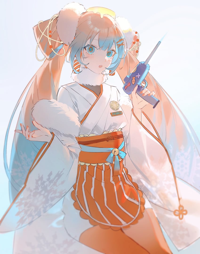 hatsune miku and yuki miku (vocaloid) drawn by zhanzhan_lan