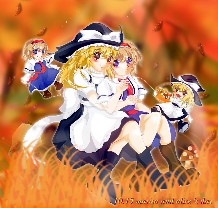 kirisame marisa and alice margatroid (touhou) drawn by chi-chi_(pixiv984250)
