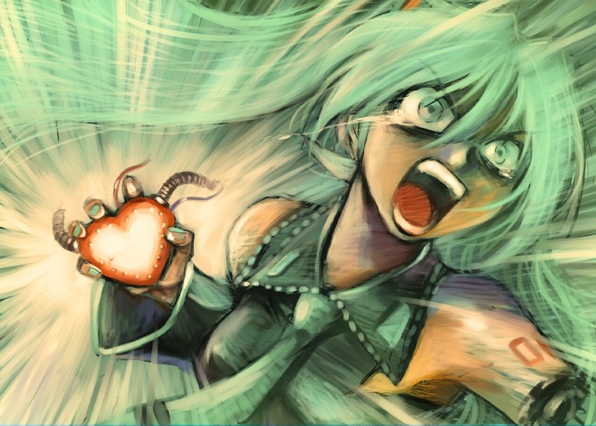hatsune miku (vocaloid and 1 more) drawn by yusao