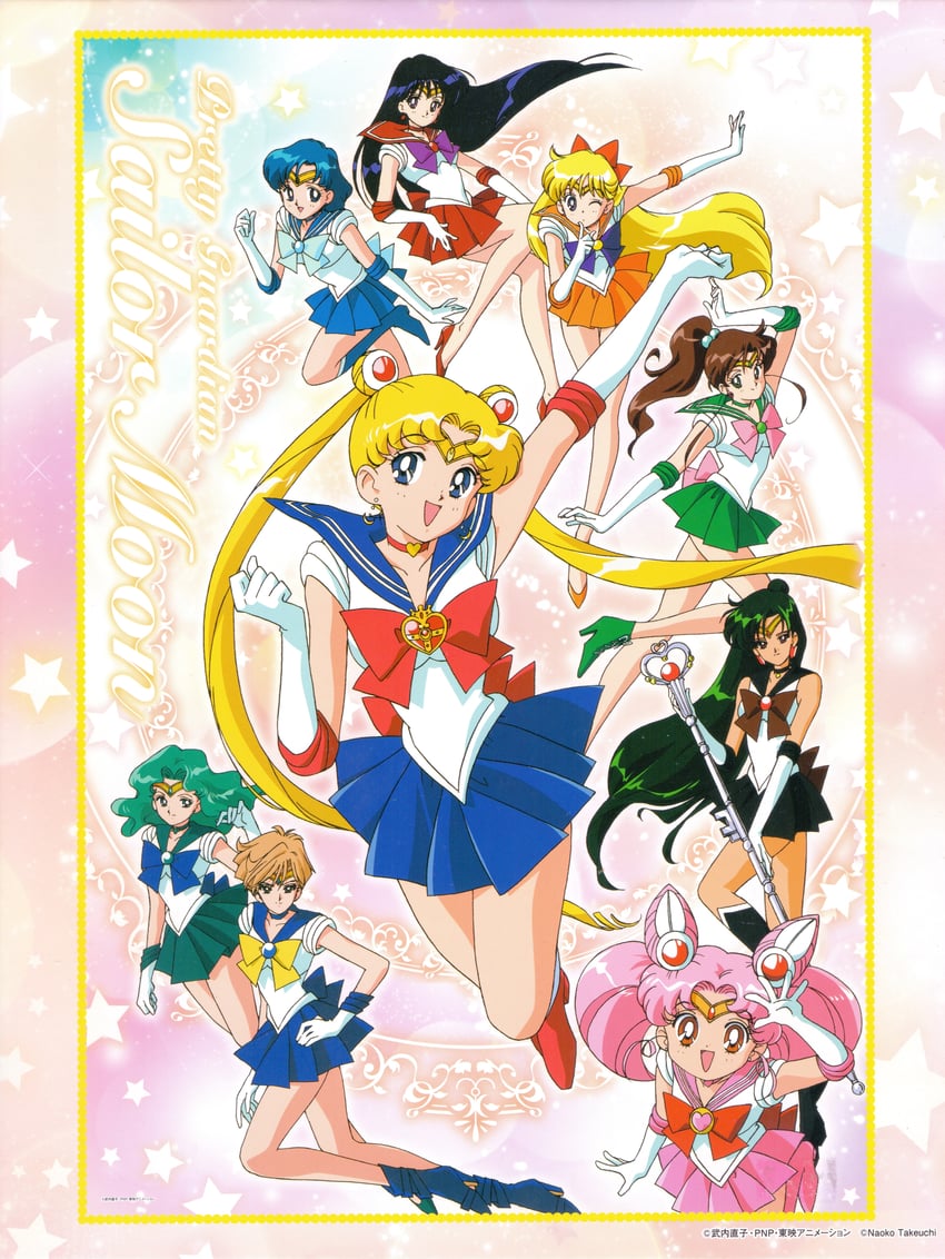 tsukino usagi, sailor moon, mizuno ami, aino minako, hino rei, and 13 more (bishoujo senshi sailor moon and 1 more) drawn by itou_ikuko