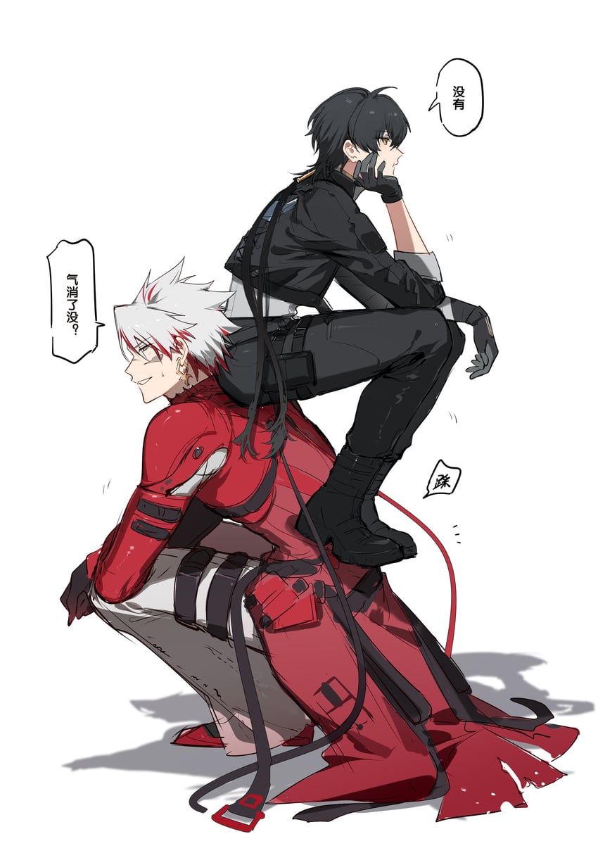 rover, male rover, and scar (wuthering waves) drawn by watashi_wa_chibi