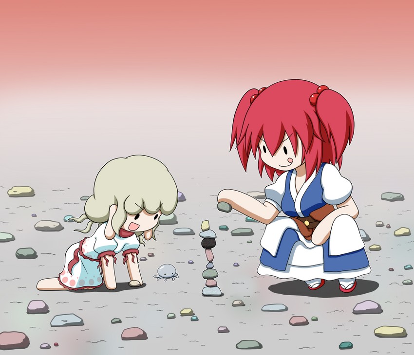 onozuka komachi and ebisu eika (touhou) drawn by rakugaki-biyori