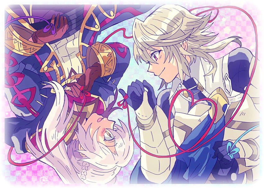 female robin and male corrin (fire emblem and 3 more) drawn by kiriya_(552260)