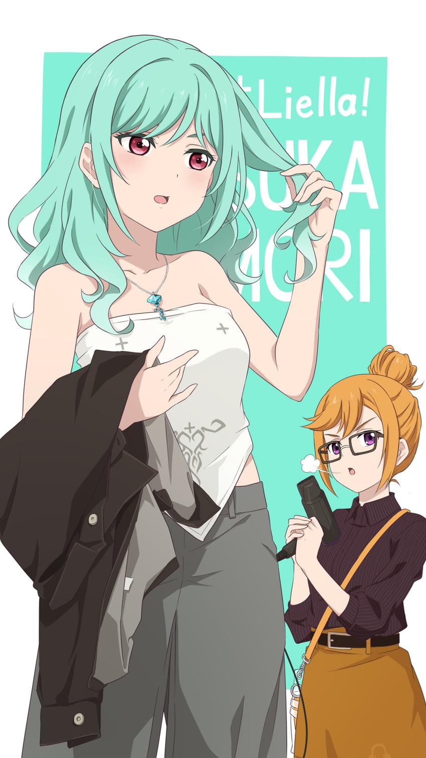 shibuya kanon and onitsuka tomari (love live! and 1 more) drawn by laofuzi_dai_bansho