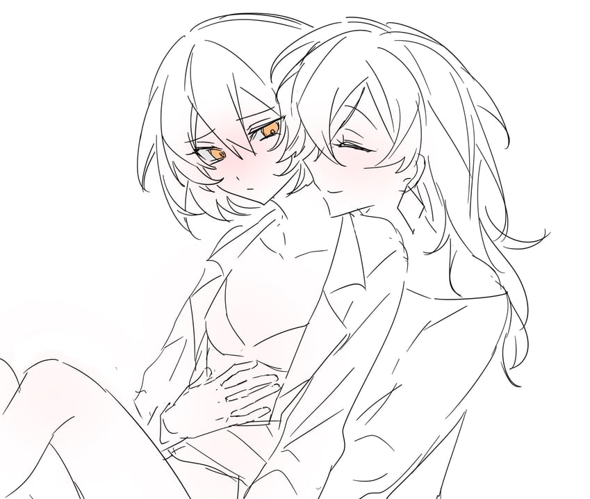 choutsugai shirou and isshiki suzu (uuultra c) drawn by lingzhaoo