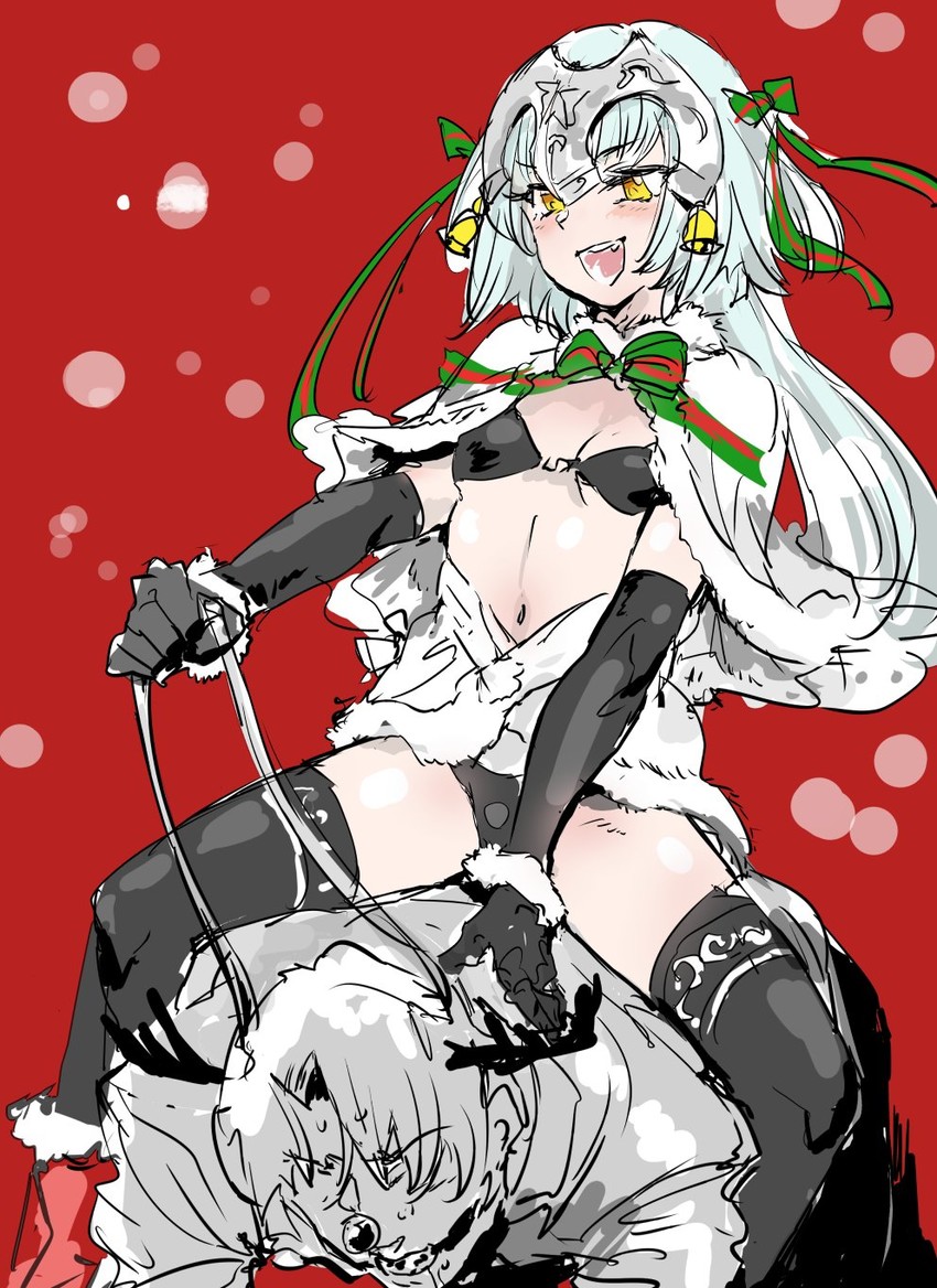 jeanne d'arc alter santa lily and matou shinji (fate and 1 more) drawn by osakana_(denpa_yun'yun)
