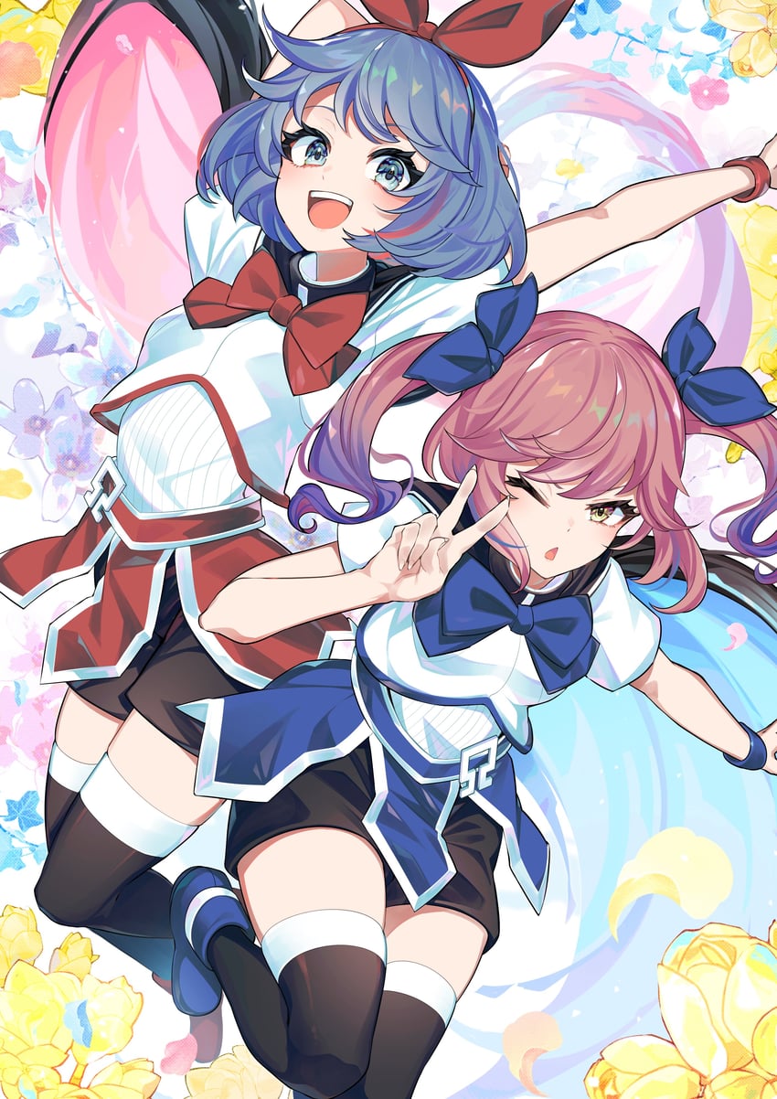 omega rio and omega ray (omega sisters) drawn by akagi_(sk0127aho)