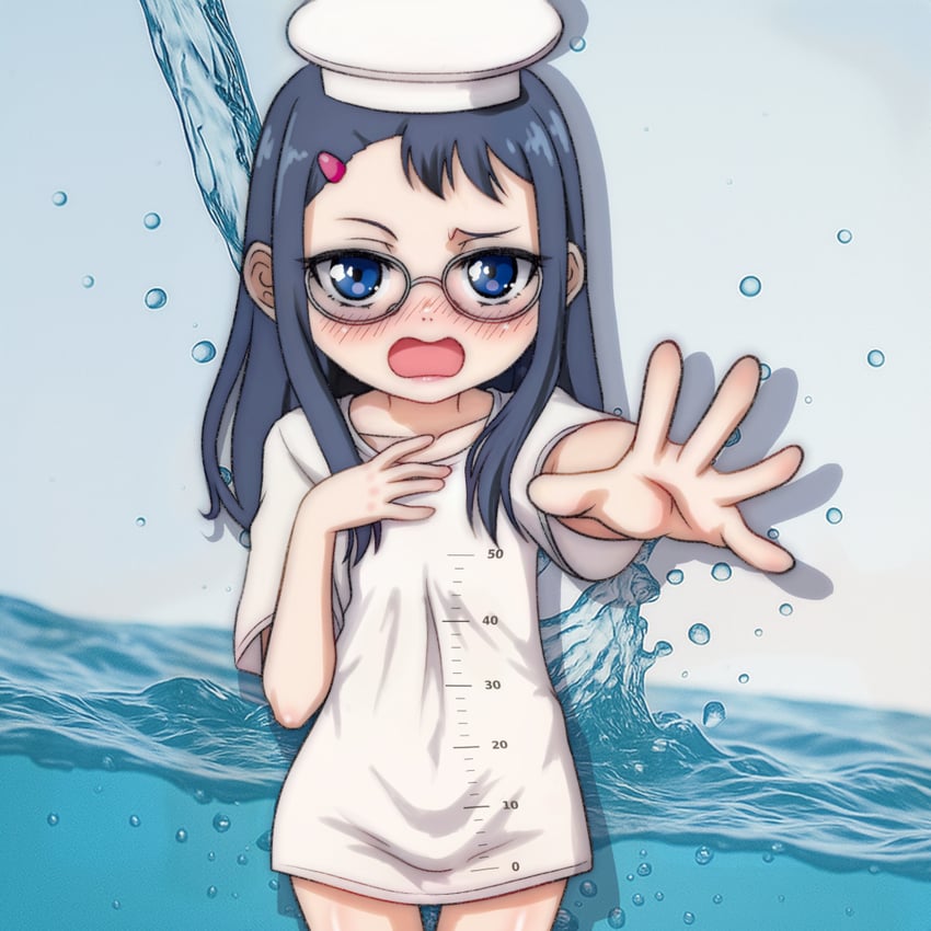 graduated cylinder girl (original) drawn by t_jiroo_(ringofriend)