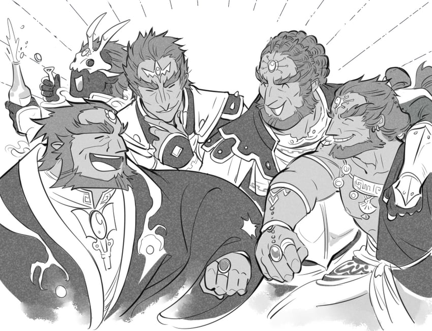 ganondorf and phantom ganon (the legend of zelda and 4 more) drawn by dazya_(captaindazya)