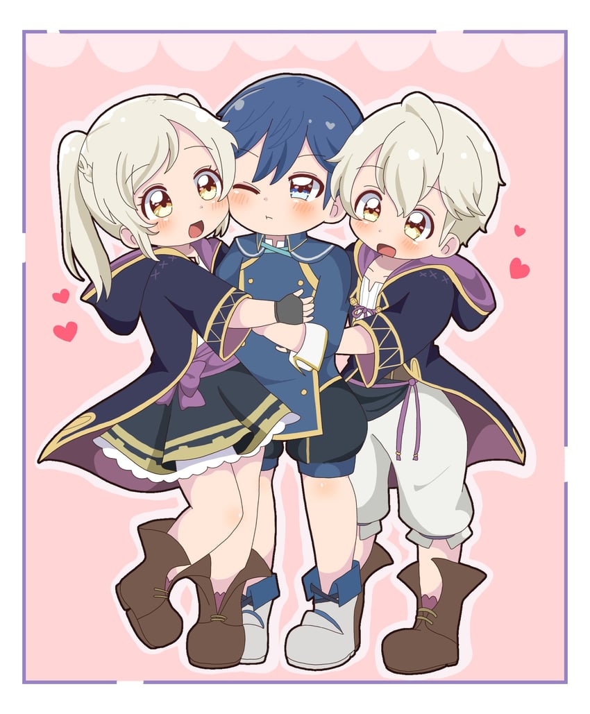 female robin, male robin, and chrom (fire emblem and 2 more) drawn by rukinya_nya