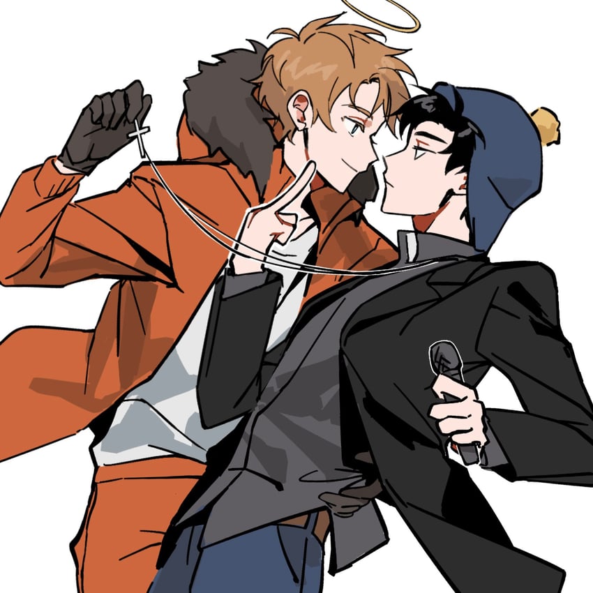 kenny mccormick and craig tucker (south park) drawn by hydrargyri
