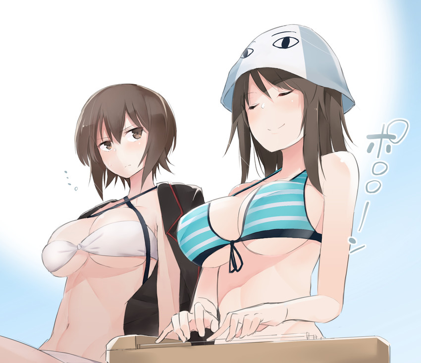 nishizumi maho, mika, and medjed (girls und panzer and 1 more) drawn by muteki_soda
