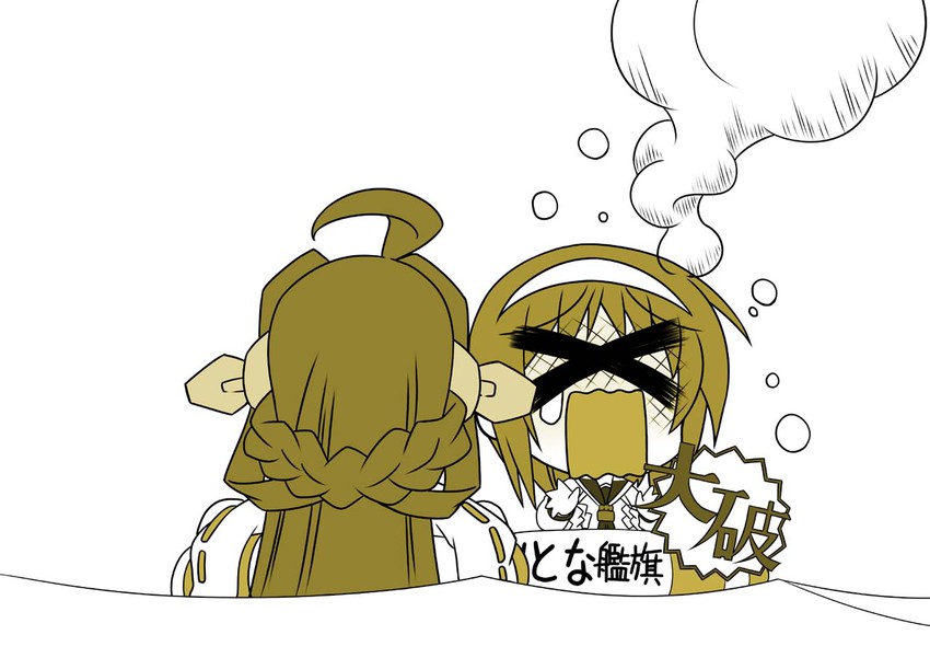 kongou and natori (kantai collection) drawn by senomoto_hisashi