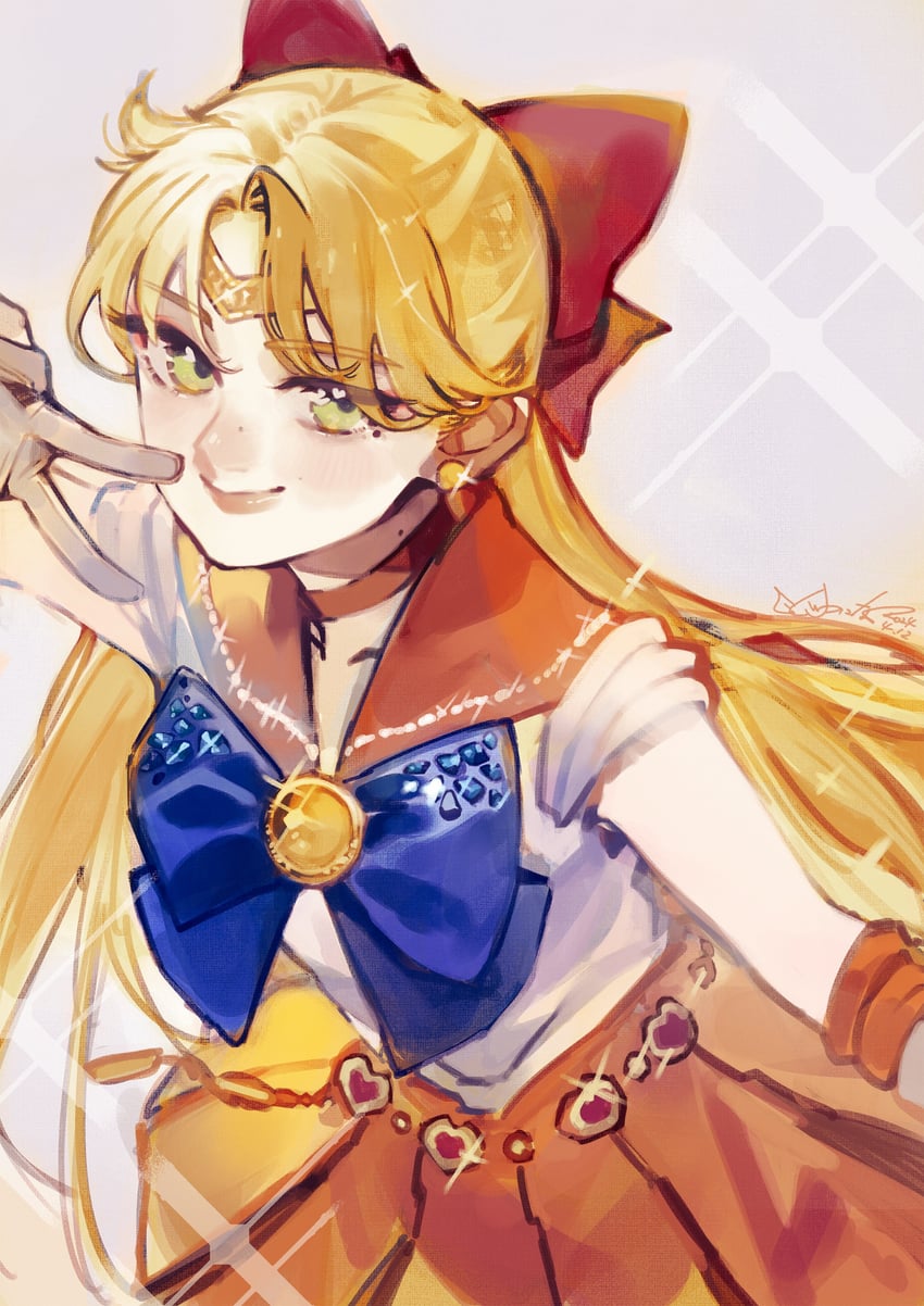 sailor venus and kawasaki sakura (bishoujo senshi sailor moon and 2 more) drawn by itsu_ninaku