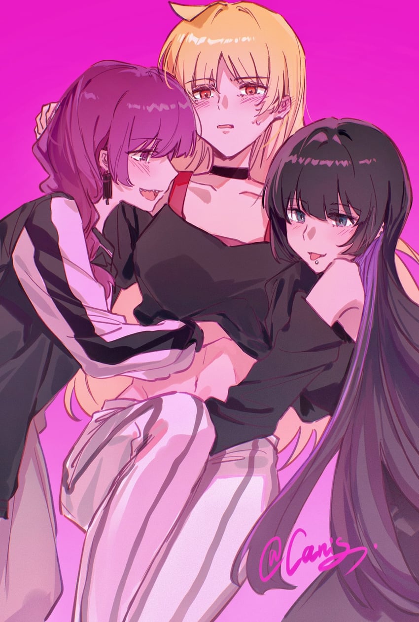 hiroi kikuri, ijichi seika, and pa-san (bocchi the rock!) drawn by canis428