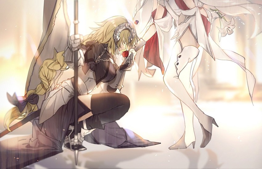 jeanne d'arc and marie antoinette (fate and 2 more) drawn by no-kan