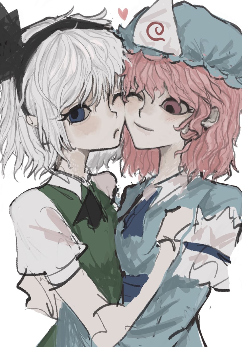 konpaku youmu and saigyouji yuyuko (touhou) drawn by boru34