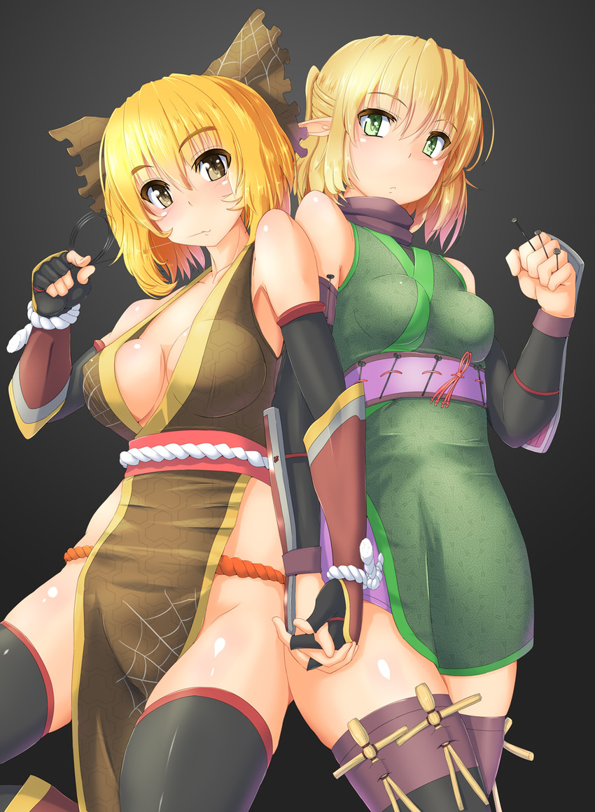mizuhashi parsee and kurodani yamame (touhou) drawn by nokishita_kumoemon