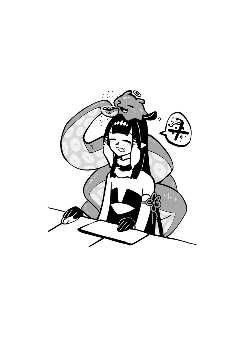 ninomae ina'nis and takodachi (hololive and 1 more) drawn by guiyu_(nocaudal)