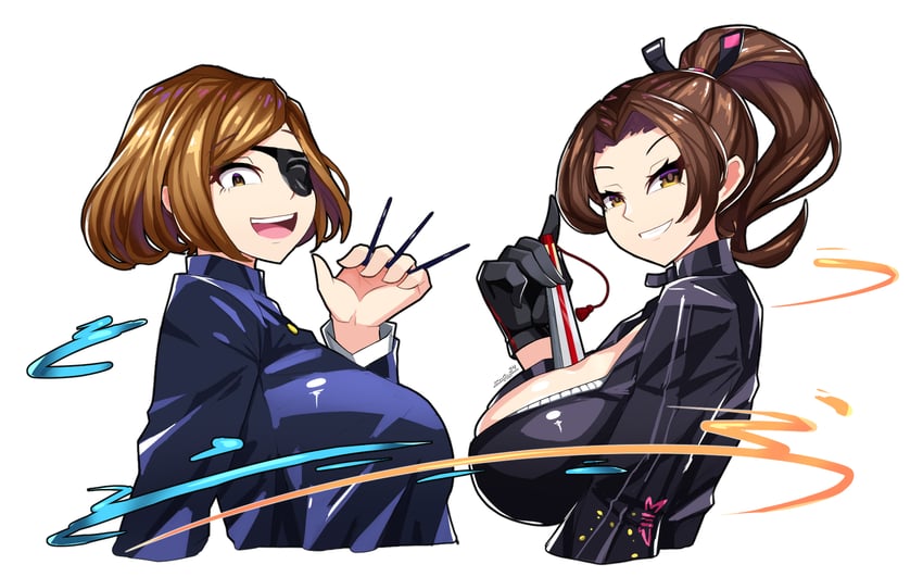 shiranui mai and kugisaki nobara (jujutsu kaisen and 2 more) drawn by zer0z_vi