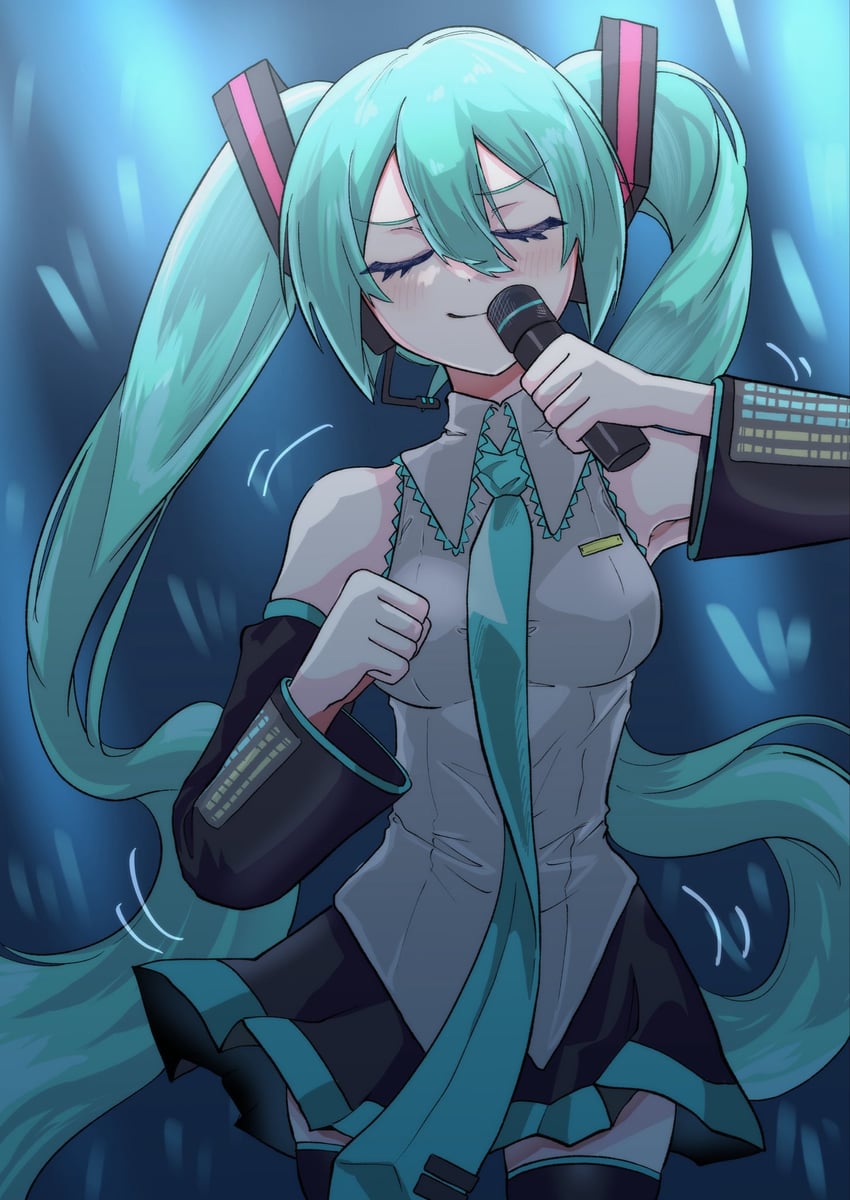 hatsune miku and fujita saki (vocaloid and 1 more) drawn by medyum
