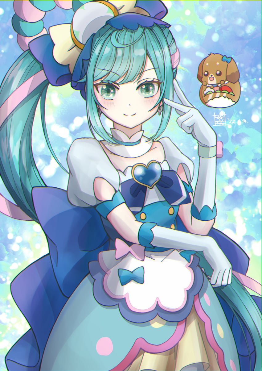 fuwa kokone, pam-pam, and cure spicy (precure and 1 more) drawn by sakihi