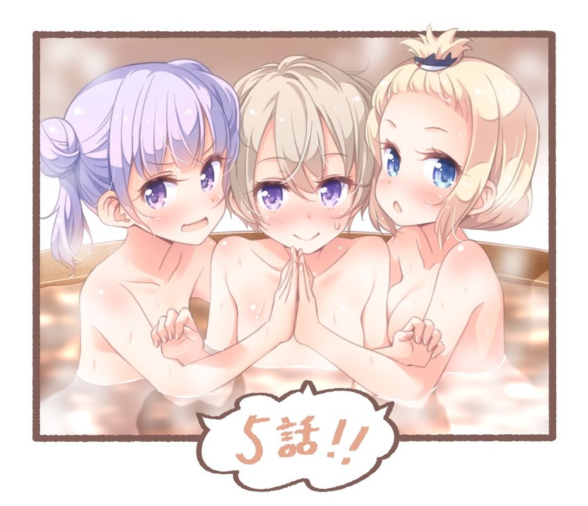 suzukaze aoba, sakura nene, and hoshikawa hotaru (new game!) drawn by tokunou_shoutarou