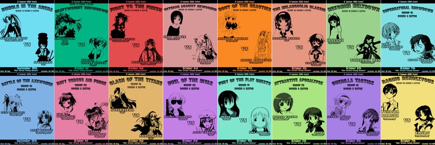 suzumiya haruhi, tohsaka rin, fate testarossa, nagato yuki, takamachi nanoha, and 28 more (fate and 18 more)