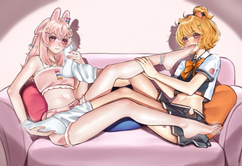 pipkin pippa and eimi isami (phase connect) drawn by nikishiko