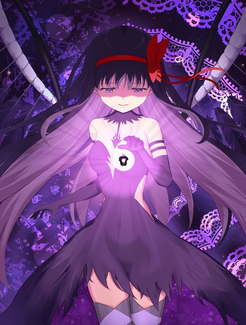 akemi homura and akuma homura (mahou shoujo madoka magica and 1 more) drawn by toge_delta