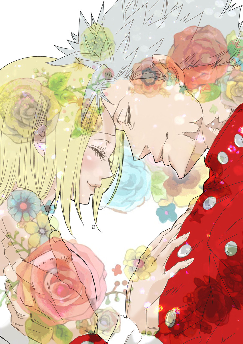ban and elaine (nanatsu no taizai) drawn by azu_(asler23615)
