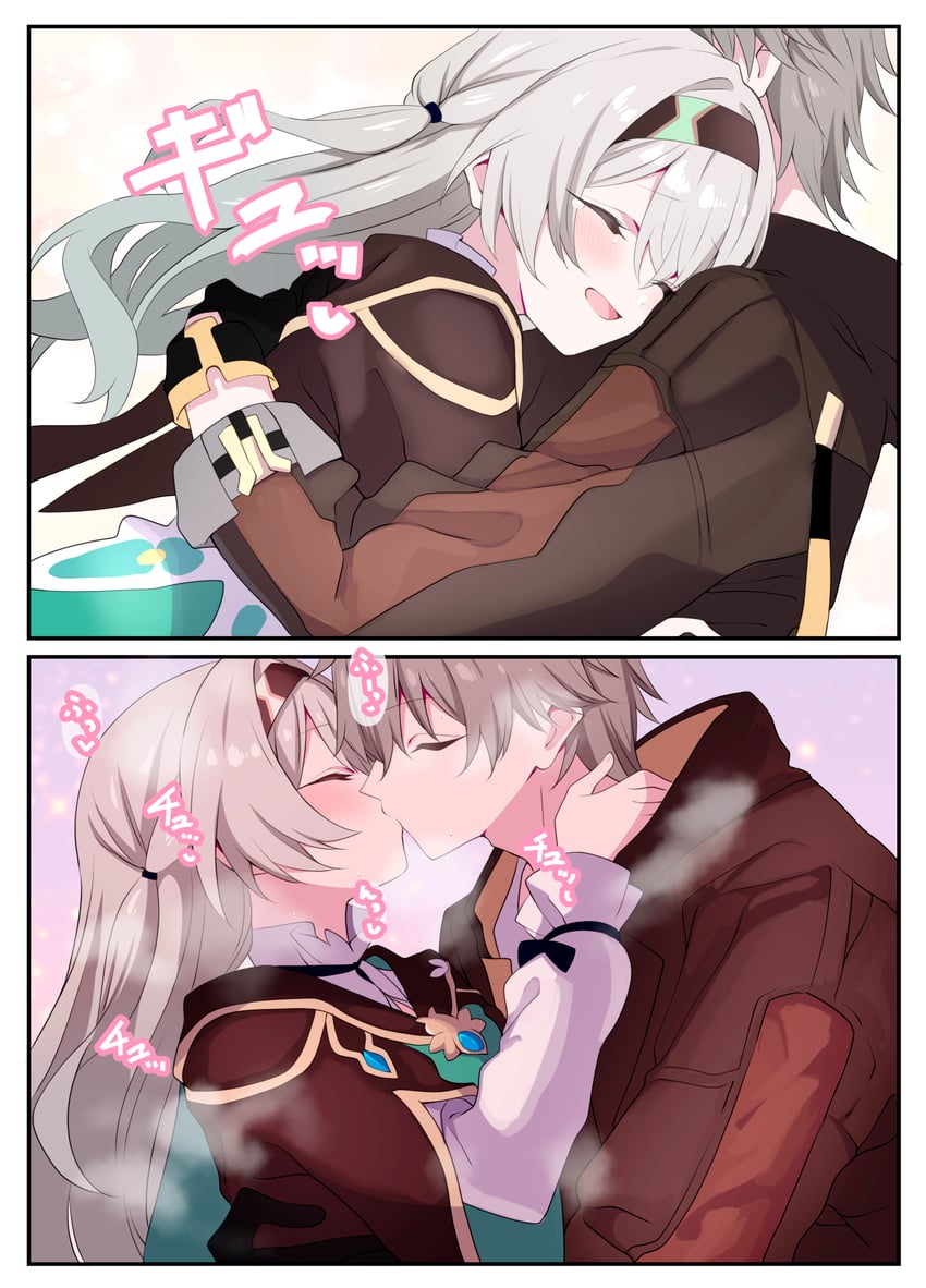 trailblazer, firefly, and caelus (honkai and 1 more) drawn by tonomiya68