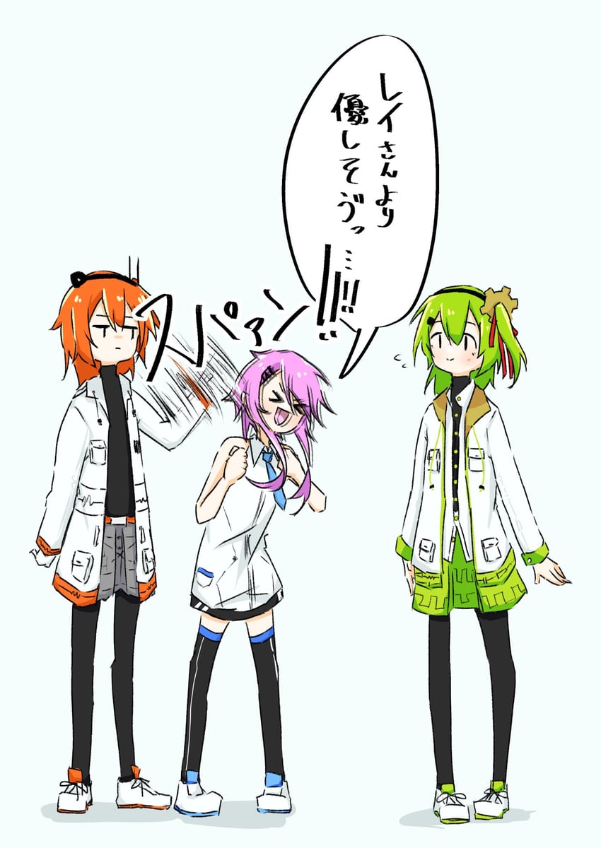adachi rei, chaun meguri, and fee (original and 3 more) drawn by kinazuki