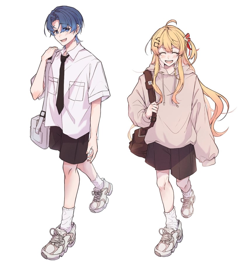 hiodoshi ao and otonose kanade (hololive and 1 more) drawn by sakgi