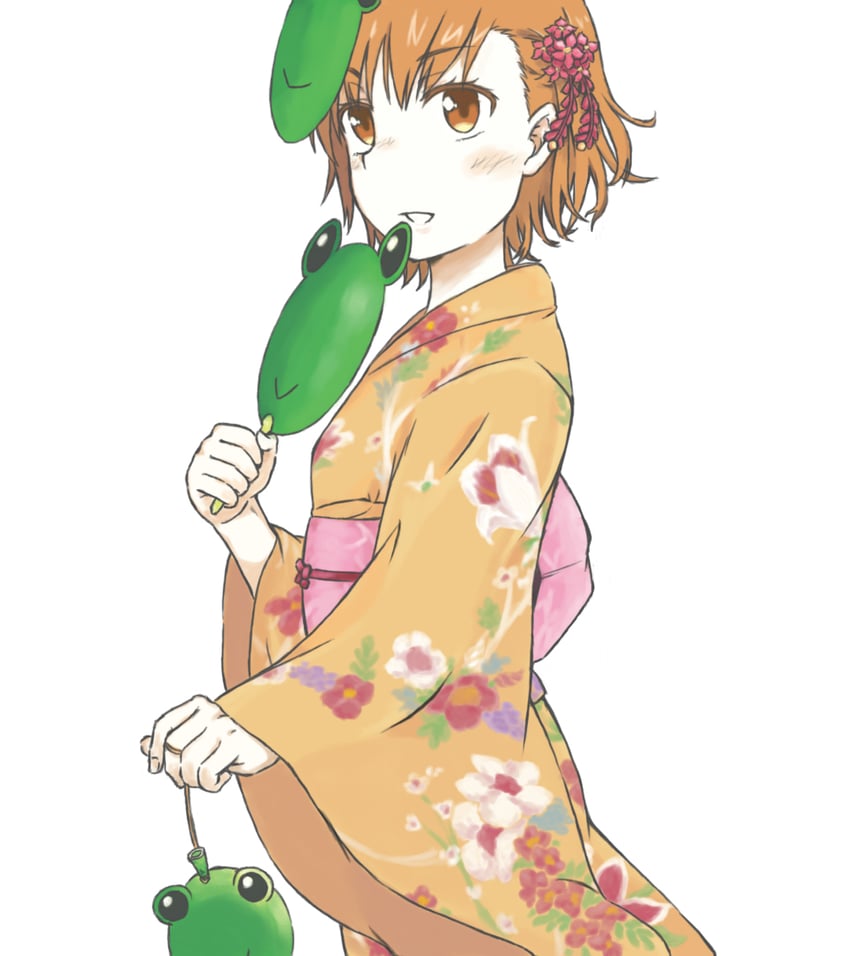 misaka mikoto and gekota (toaru majutsu no index and 1 more) drawn by yakutashi