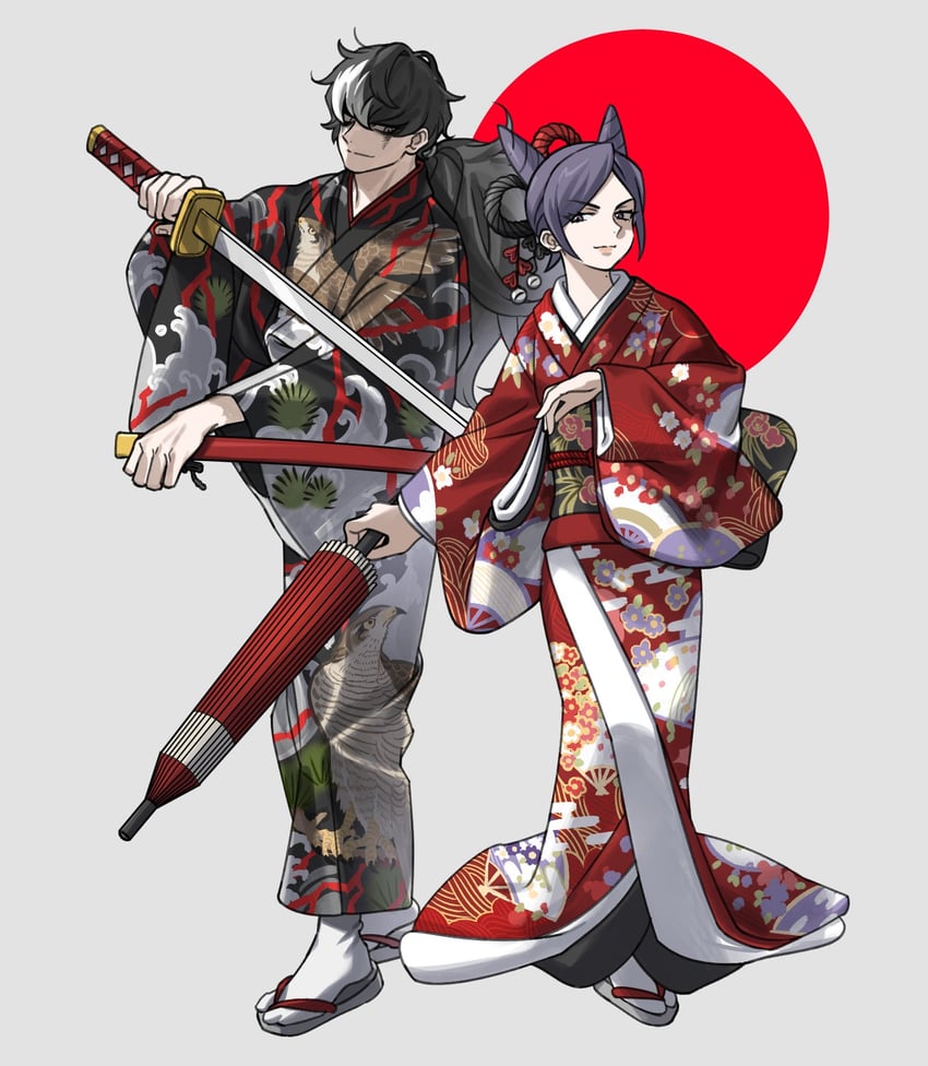 simon blackquill and aura blackquill (ace attorney and 1 more) drawn by taegi_(woghkg)